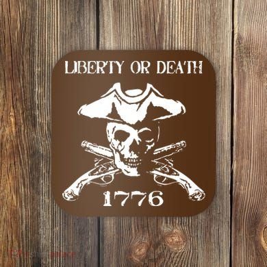 Revolutionary Skull Crossbones Flintlock Cool Coaster