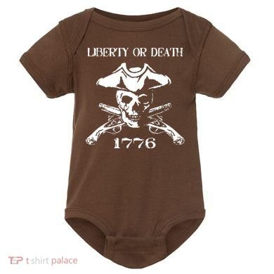 Revolutionary Skull Crossbones Flintlock Cool Baby Bodysuit