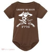 Revolutionary Skull Crossbones Flintlock Cool Baby Bodysuit thumb 0