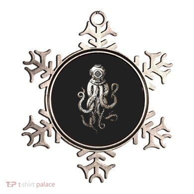 Retro SCUBA Diver Weird Octopus Design, Octopus Helmet Ornament