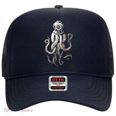 Retro SCUBA Diver Weird Octopus Design, Octopus Helmet Hat