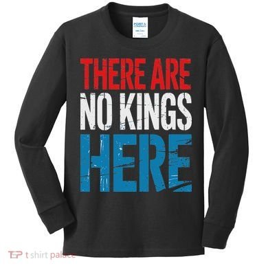 Resist Save Democracy Resistance No Kings Protest Kids Long Sleeve Shirt