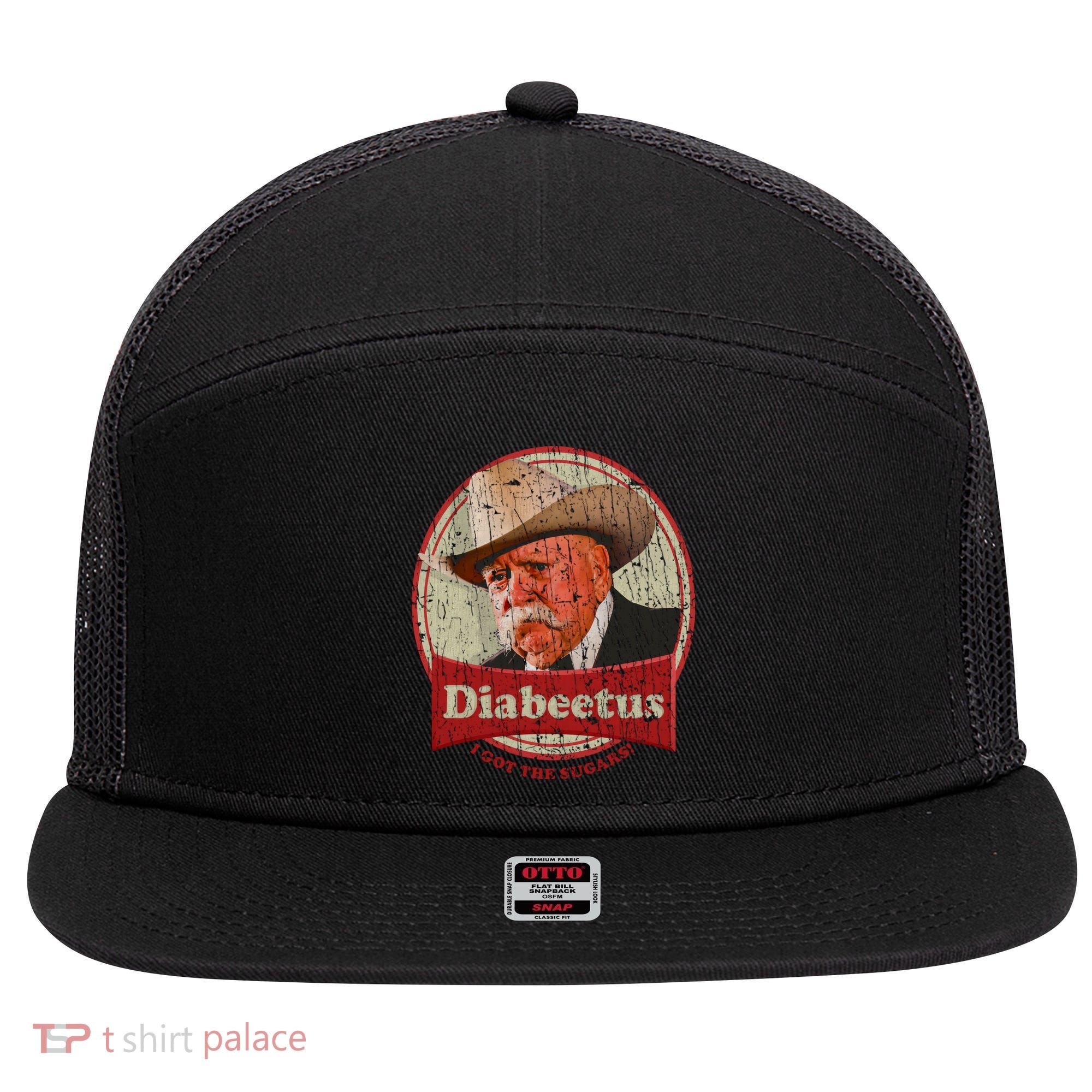 Retro Style Diabeetus I Got The Sugars 7 Panel Mesh Trucker Snapback Hat