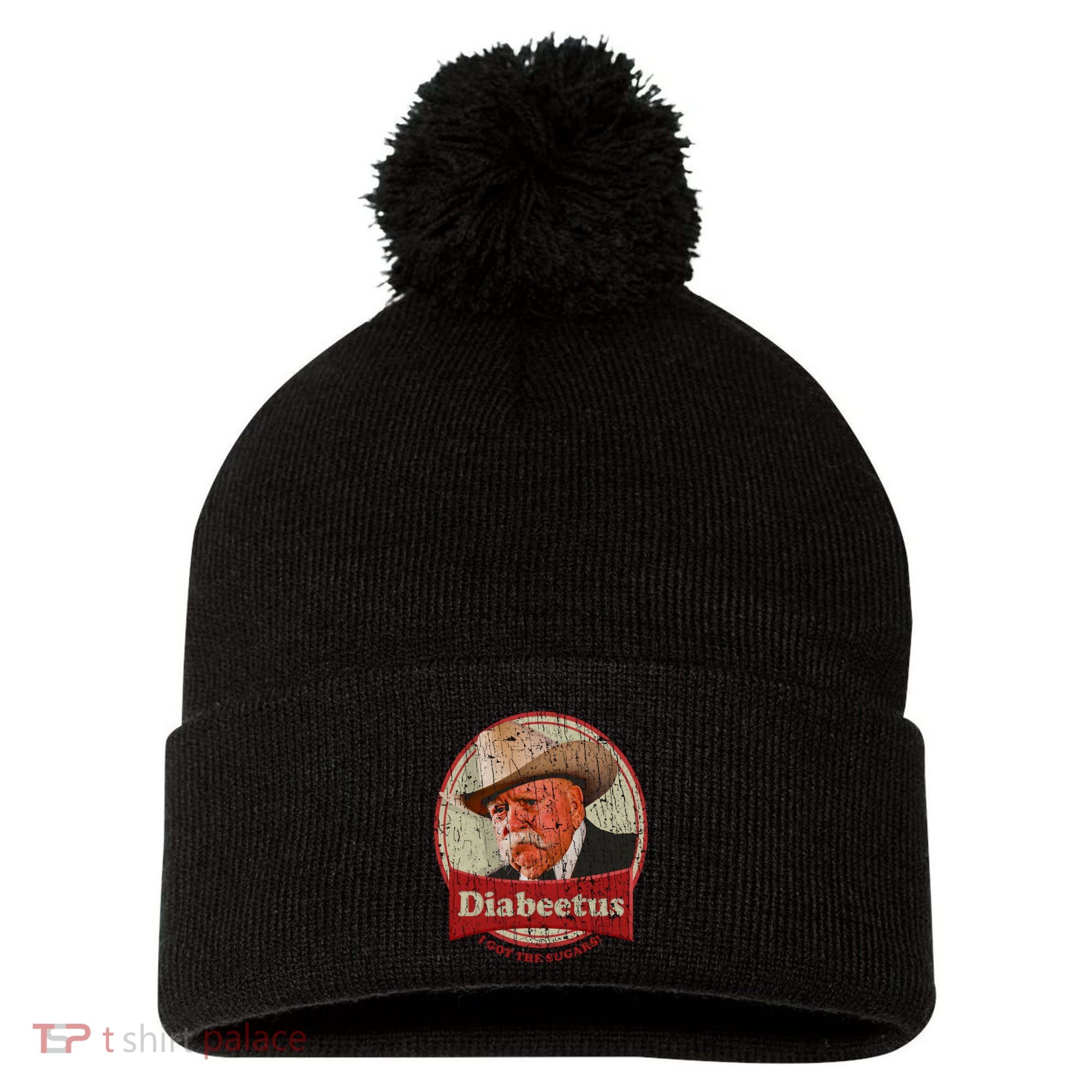 Retro Style Diabeetus I Got The Sugars Pom Pom 12in Knit Beanie