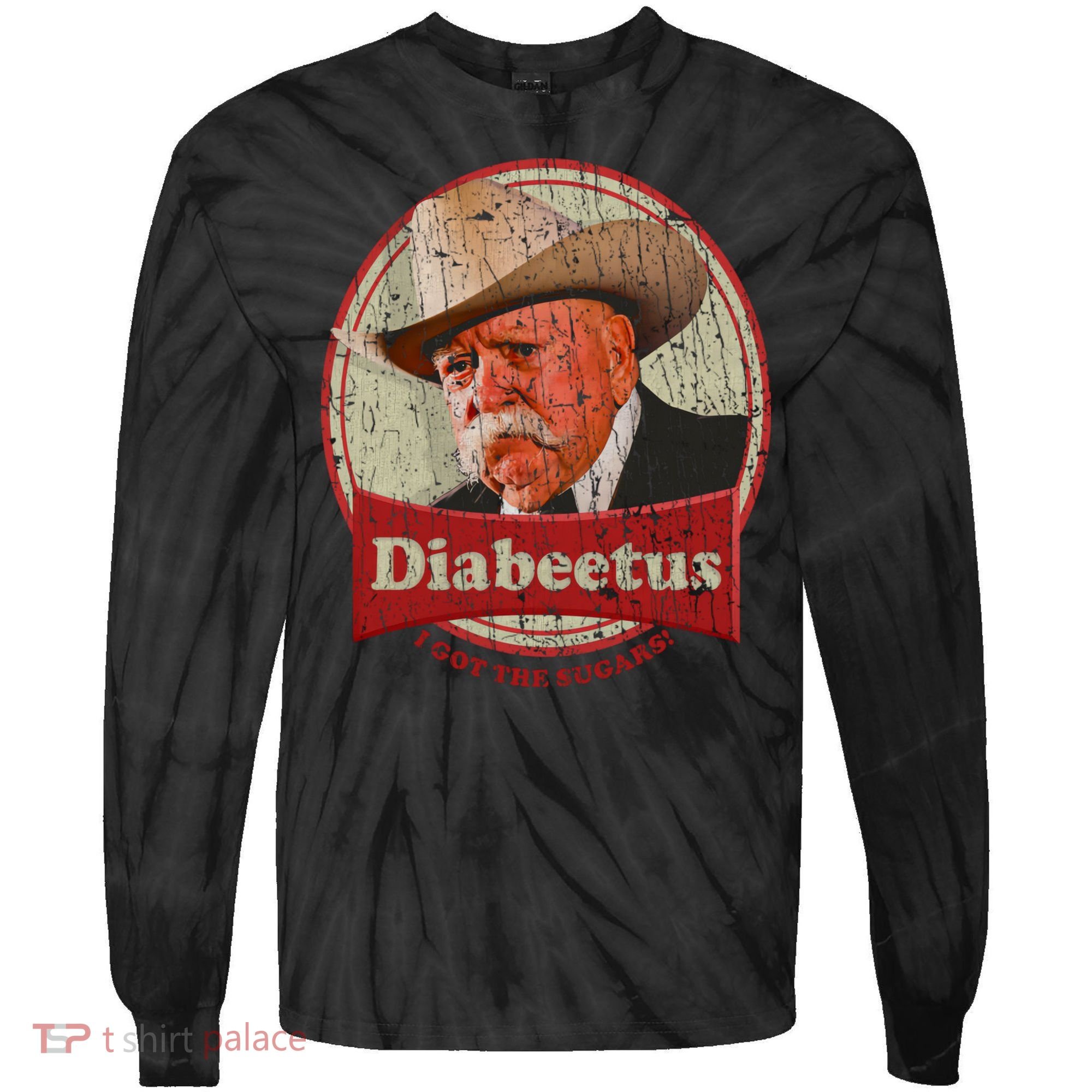 Retro Style Diabeetus I Got The Sugars Tie-Dye Long Sleeve Shirt