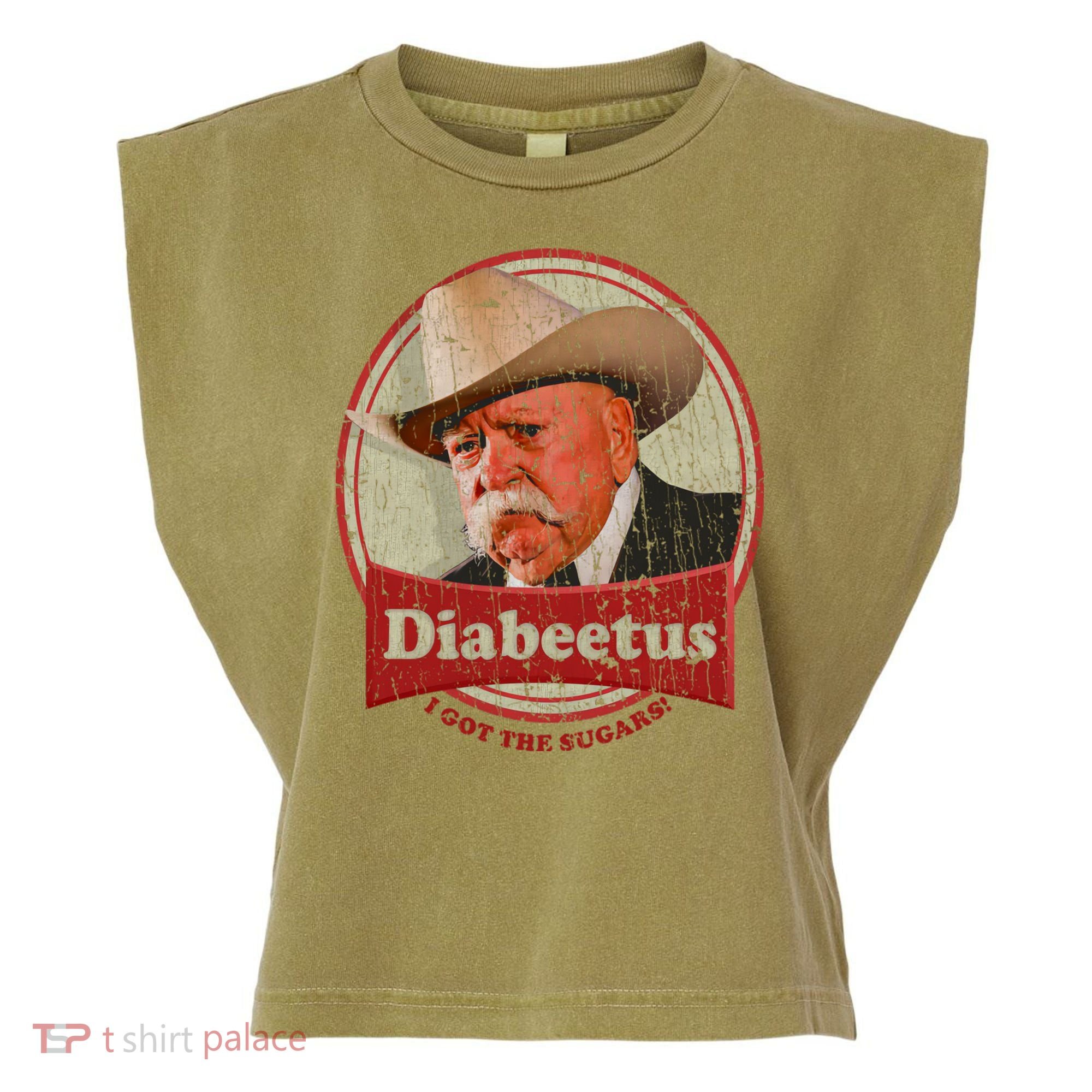 Retro Style Diabeetus I Got The Sugars Garment-Dyed Women's Muscle Tee