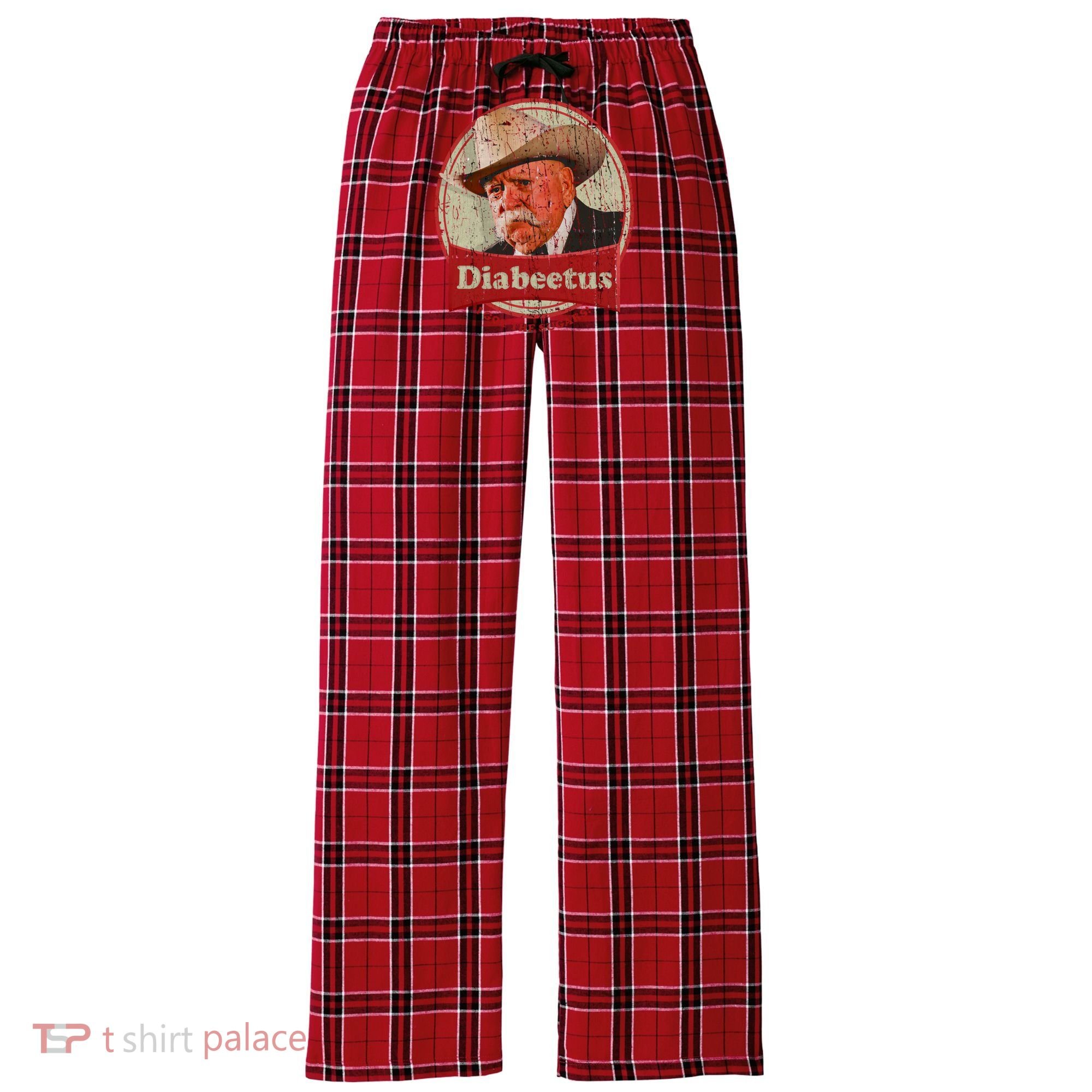 Retro Style Diabeetus I Got The Sugars Women's Flannel Plaid Pajama Pants