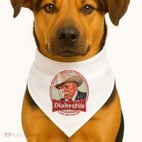 Retro Style Diabeetus I Got The Sugars USA-Made Doggie Bandana thumb 1