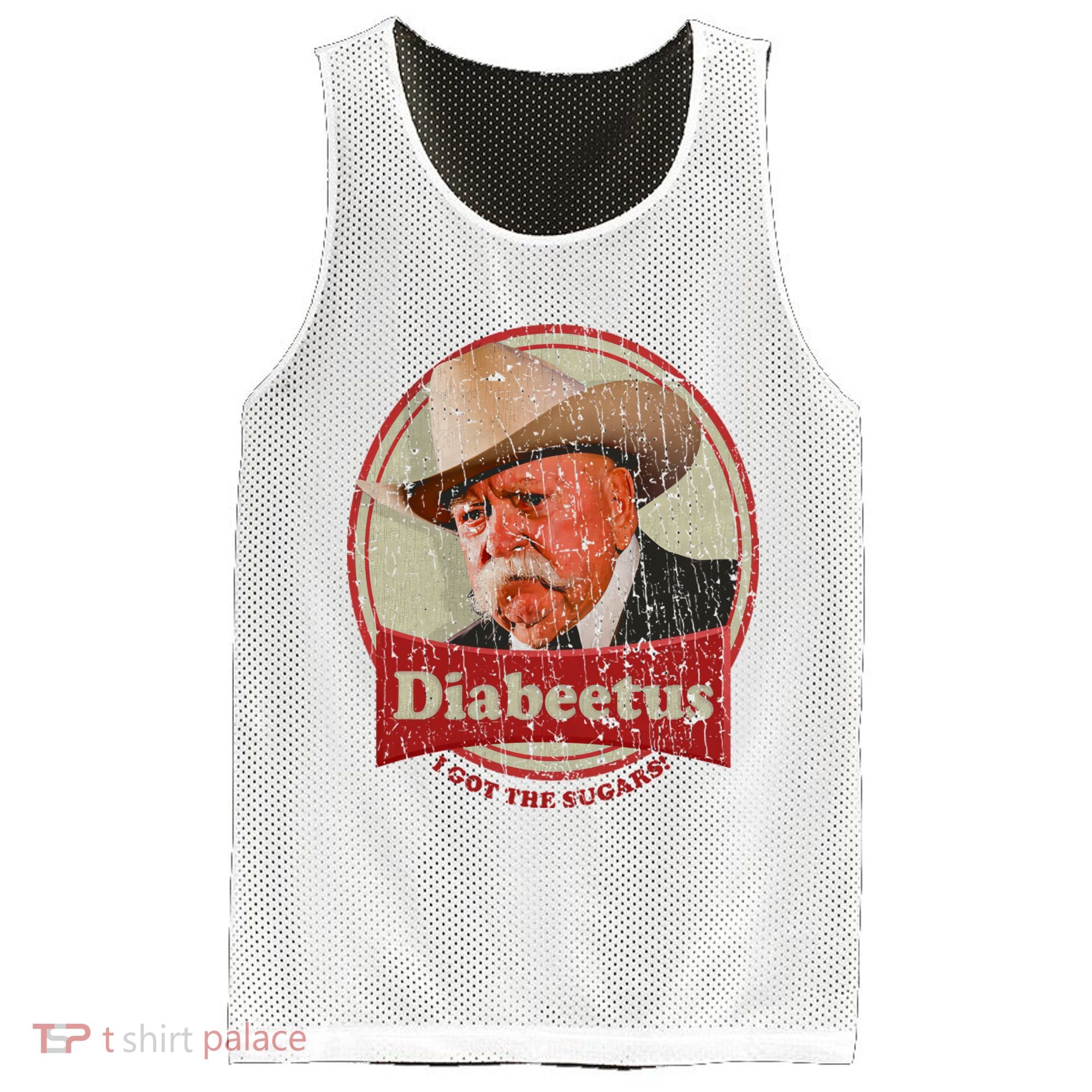 Retro Style Diabeetus I Got The Sugars Mesh Reversible Basketball Jersey Tank