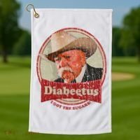 Retro Style Diabeetus I Got The Sugars Golf Towel thumb 1
