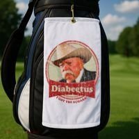 Retro Style Diabeetus I Got The Sugars Golf Towel thumb 2