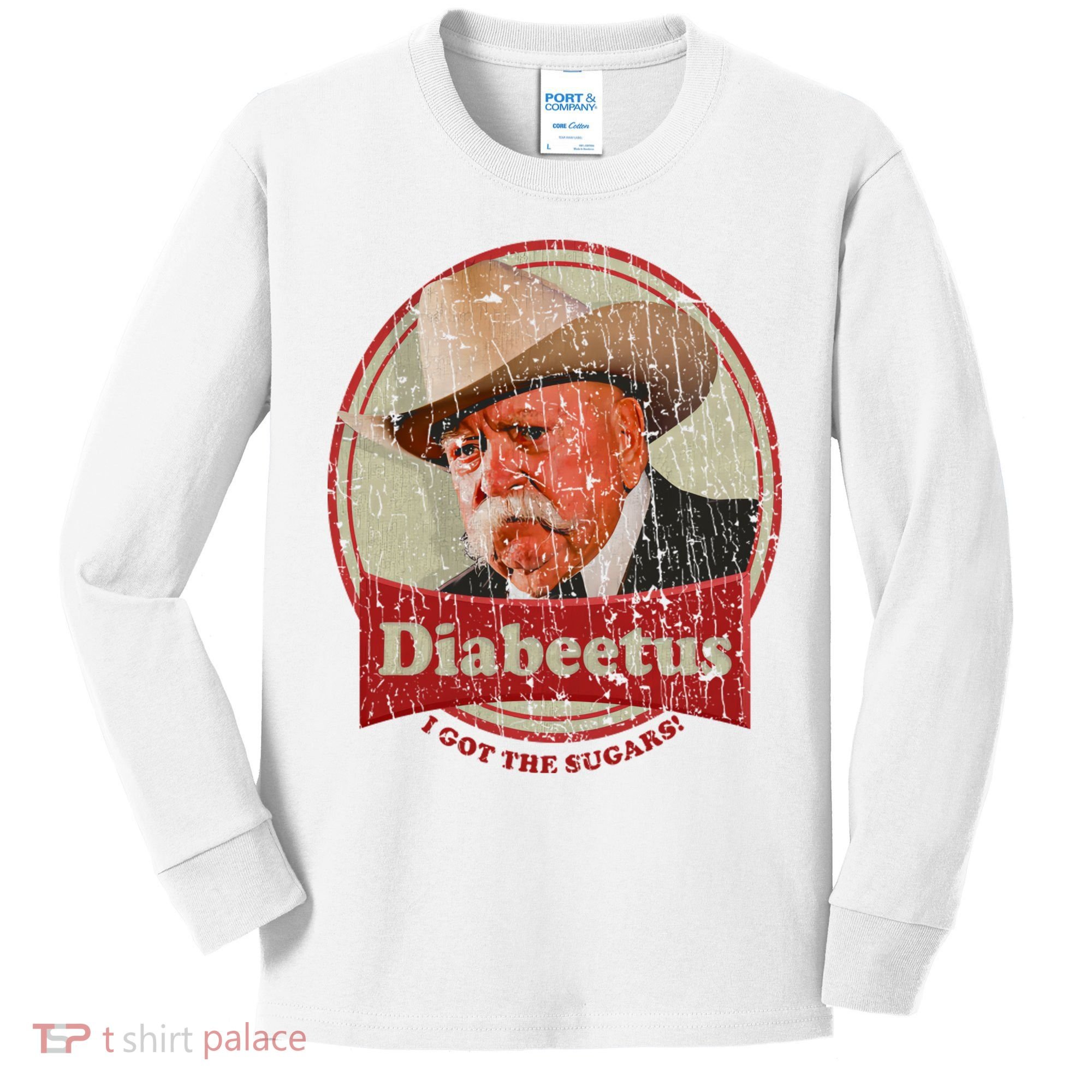 Retro Style Diabeetus I Got The Sugars Kids Long Sleeve Shirt