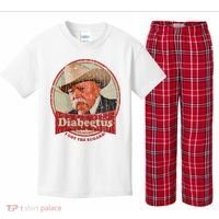 Retro Style Diabeetus I Got The Sugars Kids Plaid Pajama Set thumb 0