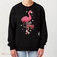 Roller Skating Dance Flamingo LetS Roll Quad Skater Women's Sweatshirt thumb 0