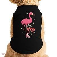 Roller Skating Dance Flamingo LetS Roll Quad Skater Doggie Tank thumb 0