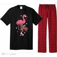 Roller Skating Dance Flamingo LetS Roll Quad Skater Pajama Set thumb 0