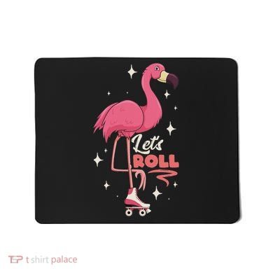 Roller Skating Dance Flamingo LetS Roll Quad Skater Mousepad