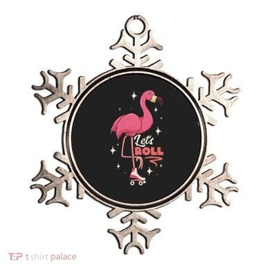 Roller Skating Dance Flamingo LetS Roll Quad Skater Ornament