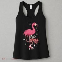 Roller Skating Dance Flamingo LetS Roll Quad Skater Women's Tank Top thumb 3