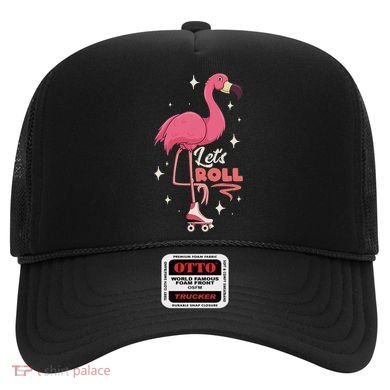 Roller Skating Dance Flamingo LetS Roll Quad Skater Hat