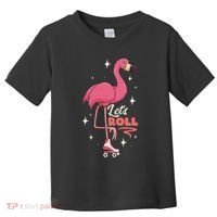 Roller Skating Dance Flamingo LetS Roll Quad Skater Toddler T-Shirt thumb 0
