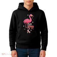 Roller Skating Dance Flamingo LetS Roll Quad Skater Kids Hoodie thumb 4
