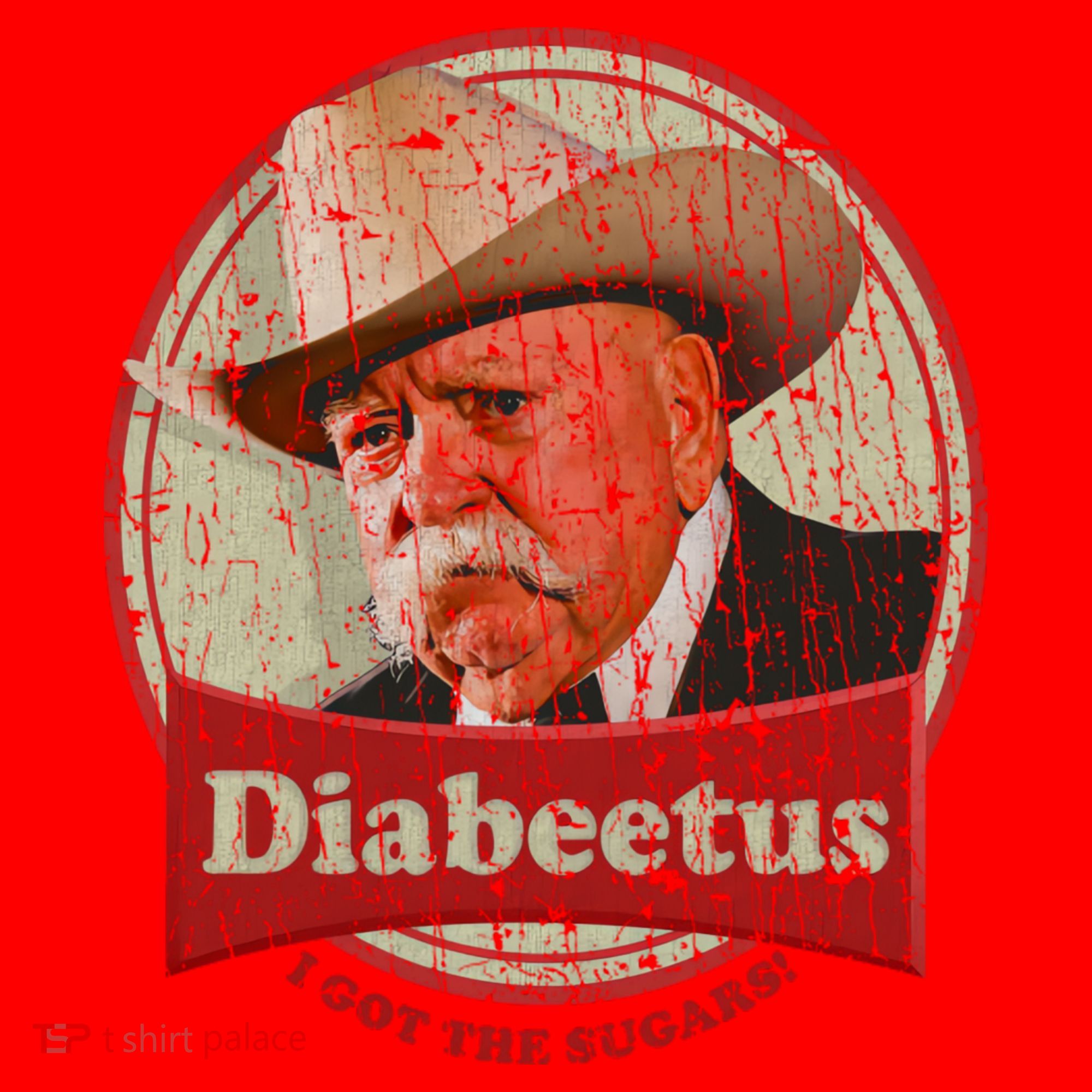 Diabeetus I Got The Sugars Distressed Santa Hat
