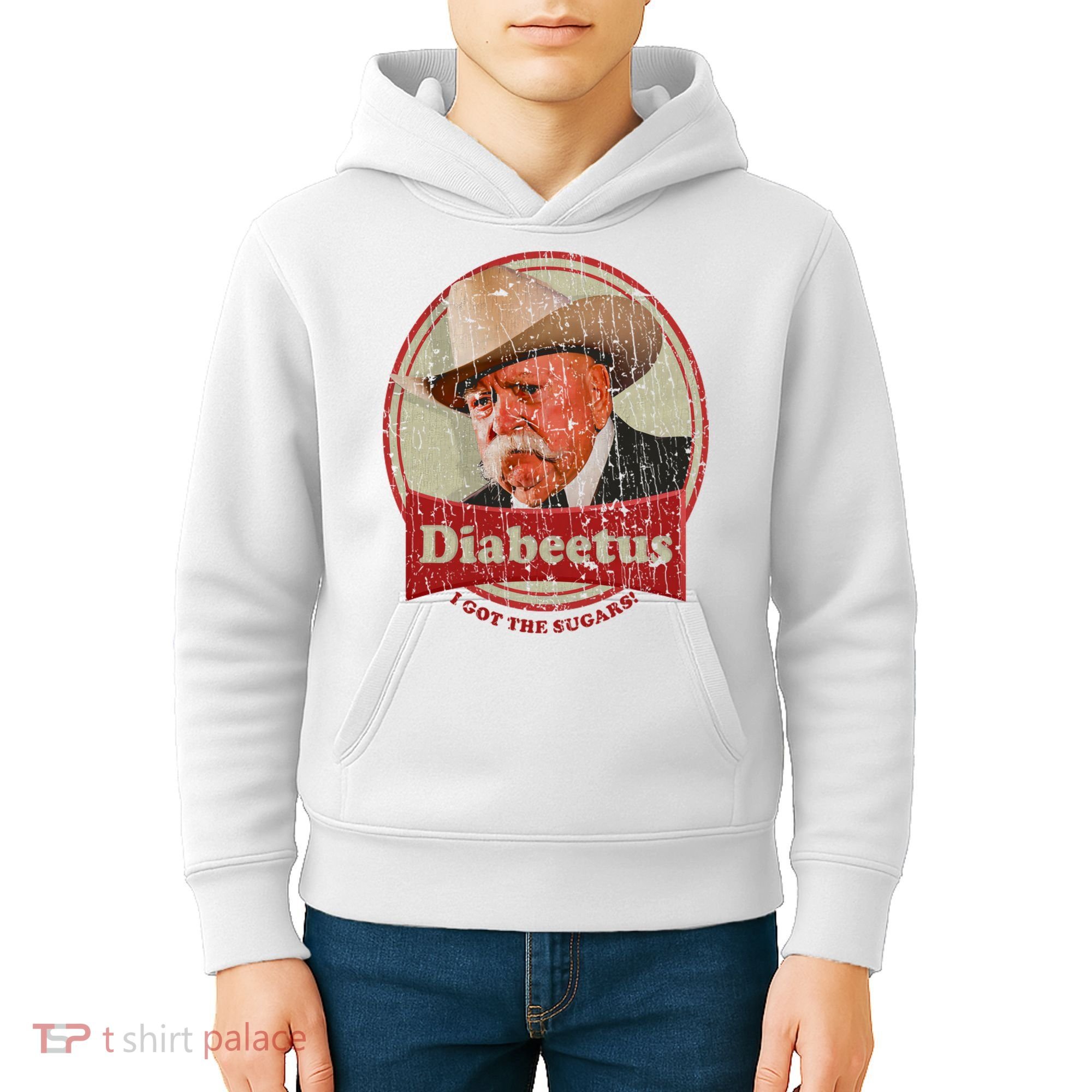Diabeetus I Got The Sugars Distressed Kids Hoodie