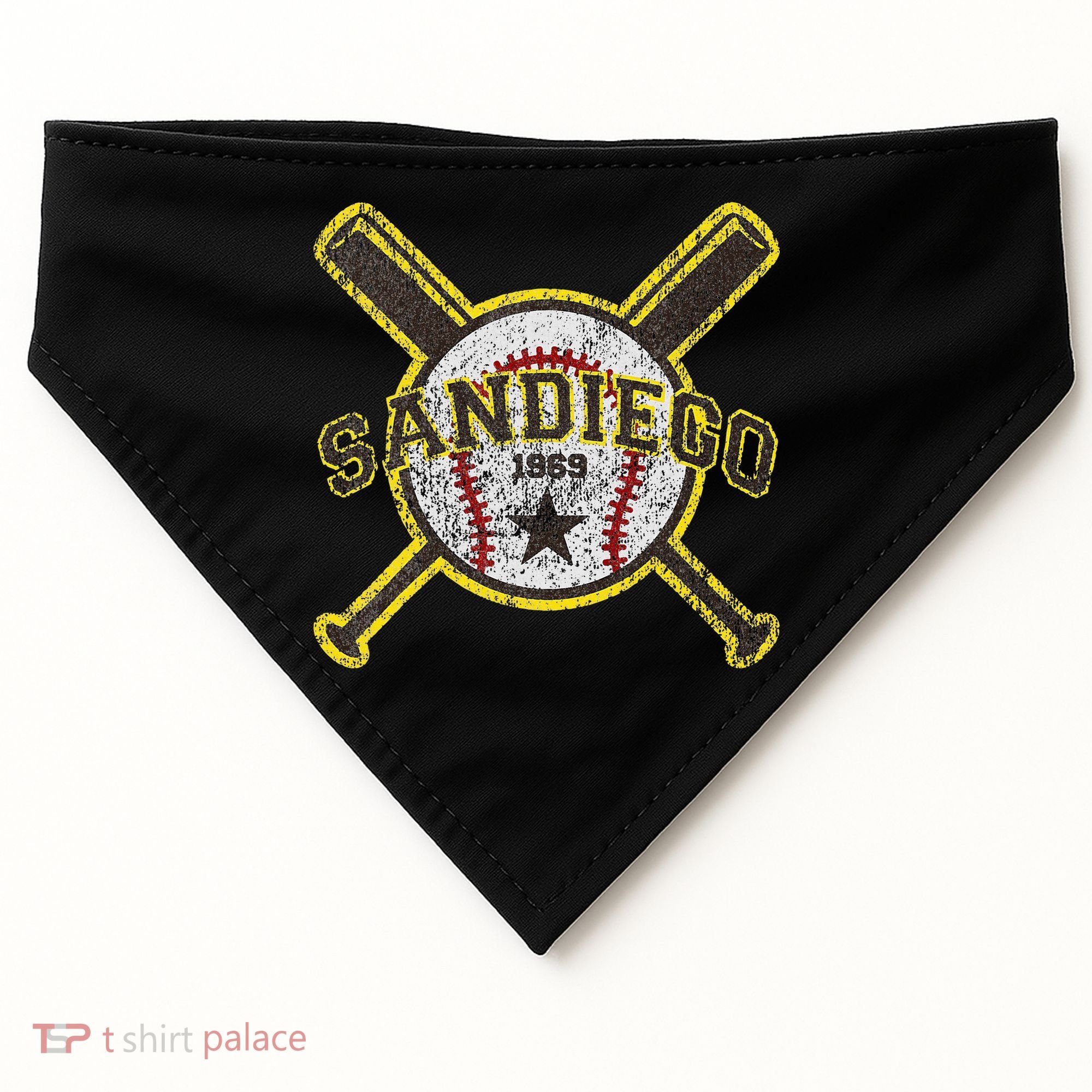 Retro San Diego Baseball Sd USA-Made Doggie Bandana