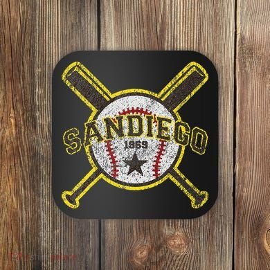 Retro San Diego Baseball Sd Coaster