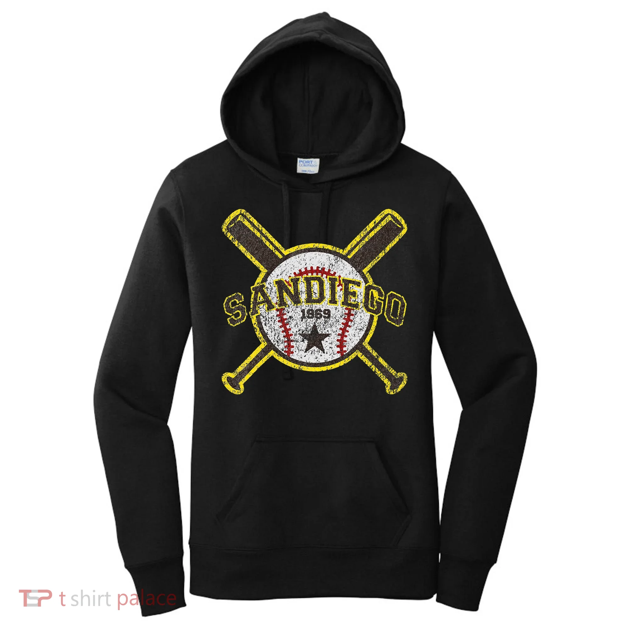 Retro San Diego Baseball Sd Women's Hoodie