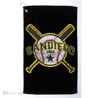 Retro San Diego Baseball Sd Golf Towel