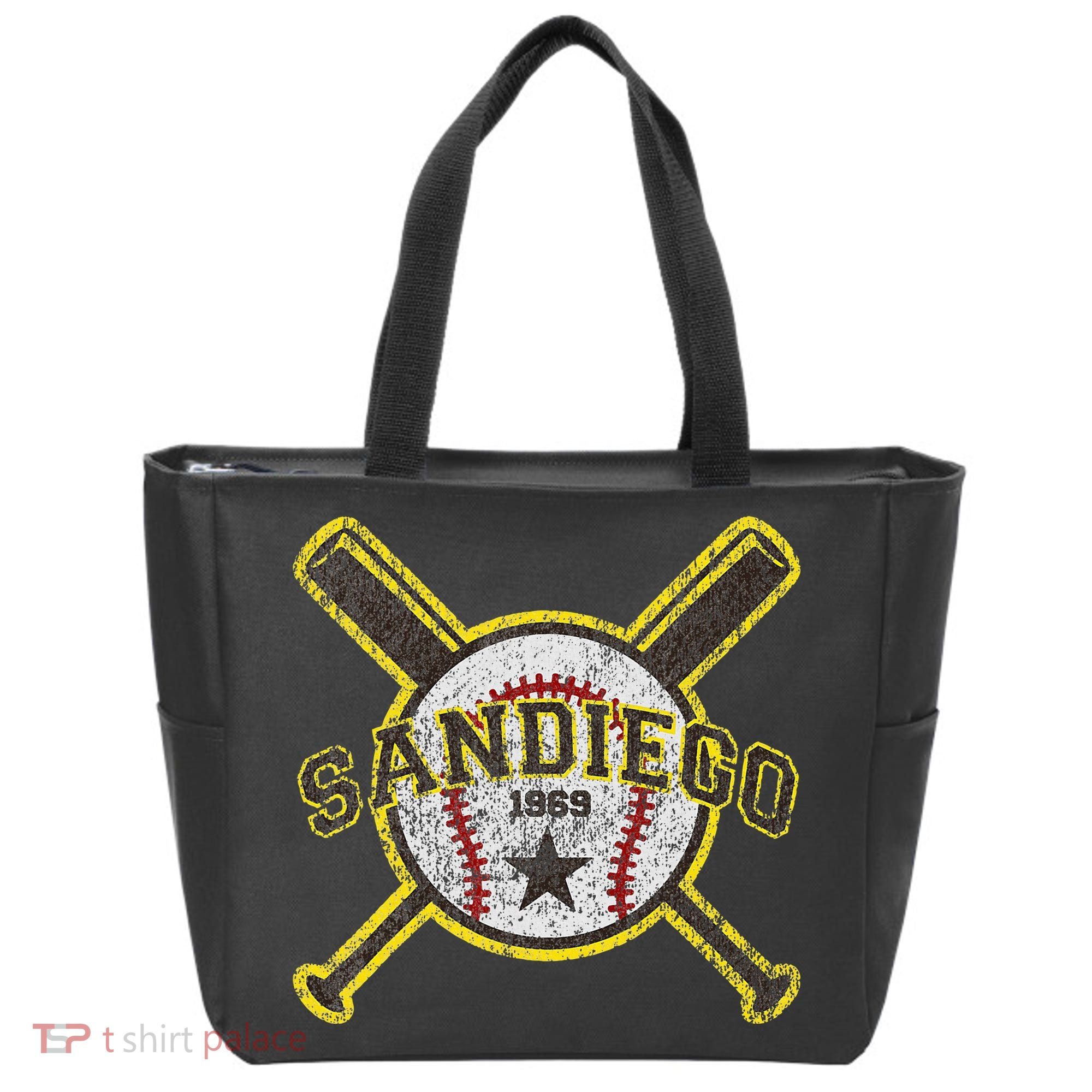 Retro San Diego Baseball Sd Tote Bag