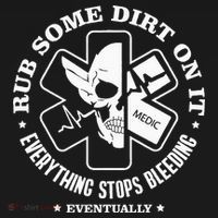Rub Some Dirt On It A Medic EMS EMT Paramedic USA-Made Doggie Bandana thumb 2