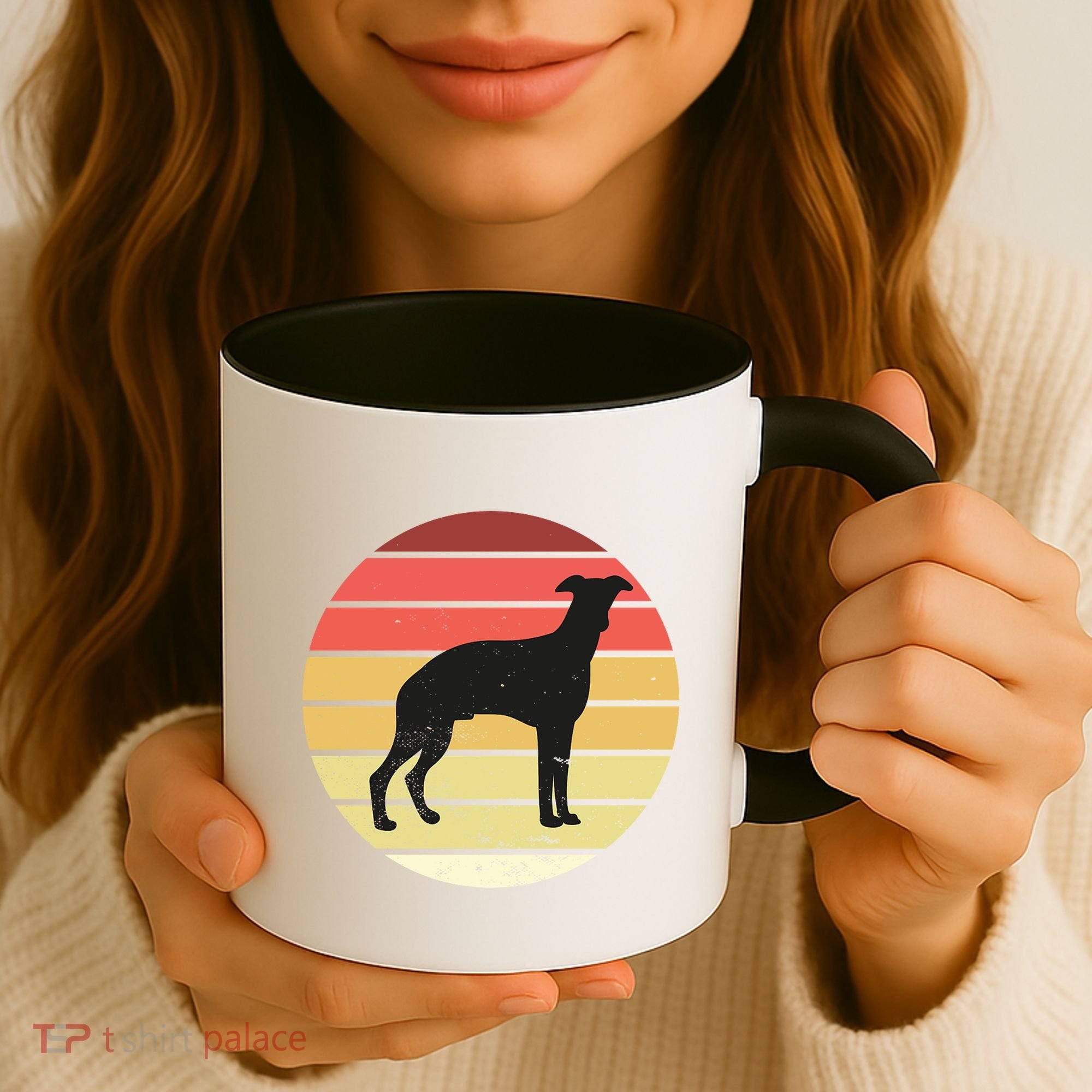 Retro Sunset Dog Lover Coffee Mug