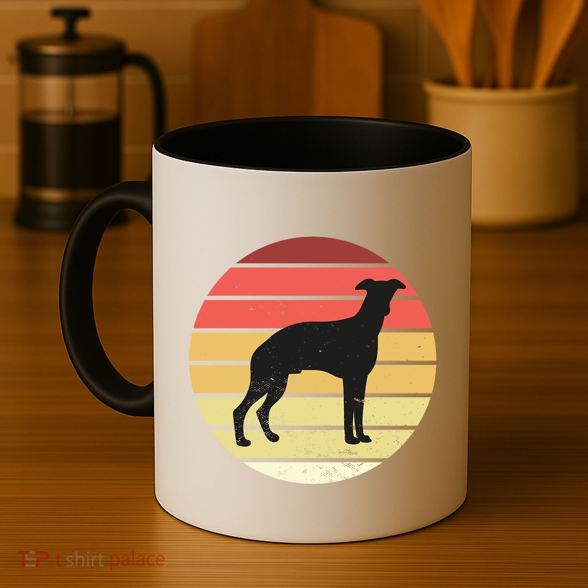 Retro Sunset Dog Lover Coffee Mug