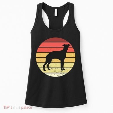 Retro Sunset Dog Lover Women's Tank Top
