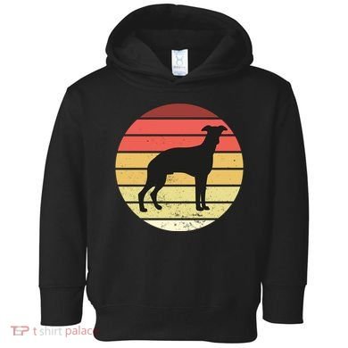 Retro Sunset Dog Lover Toddler Hoodie