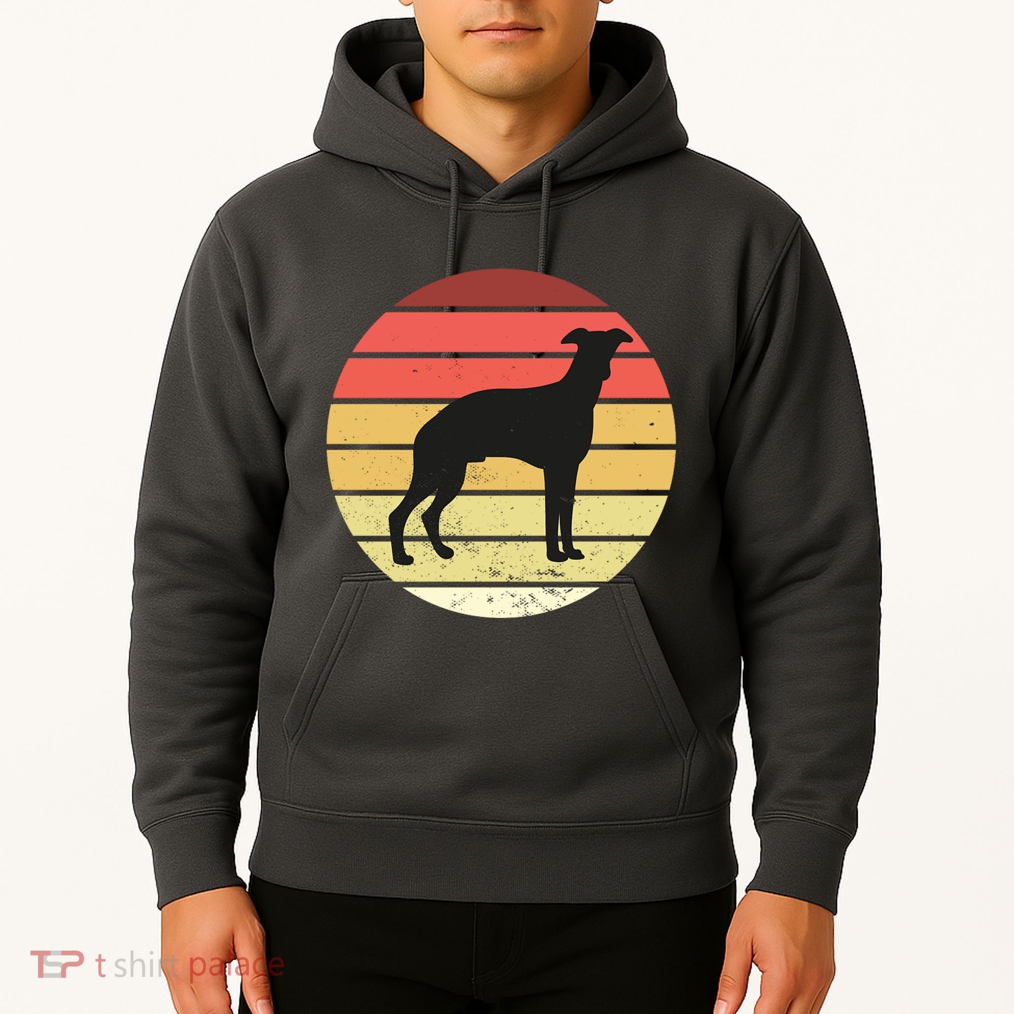Retro Sunset Dog Lover Hoodie