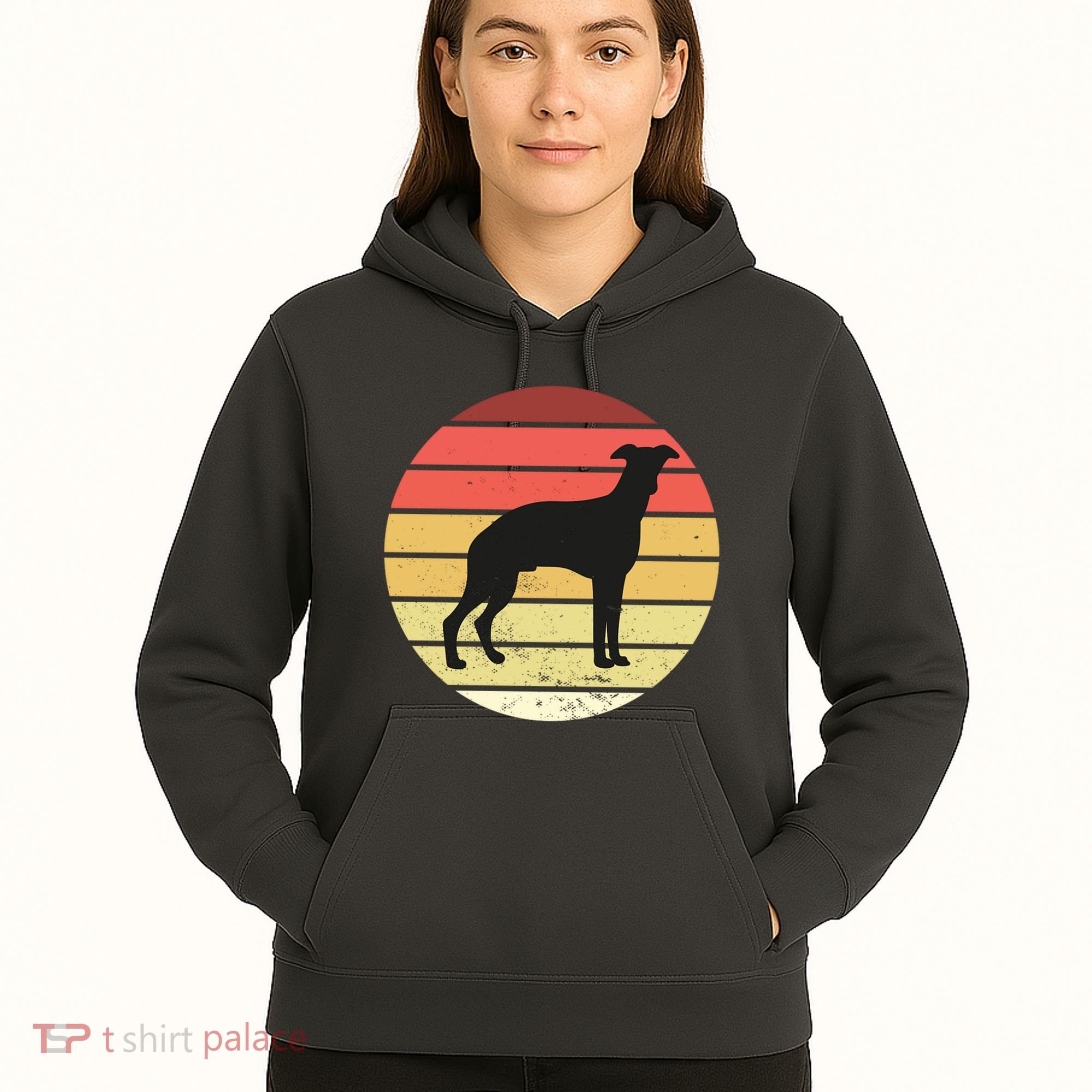 Retro Sunset Dog Lover Hoodie
