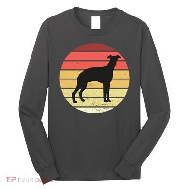 Retro Sunset Dog Lover Long Sleeve Shirt