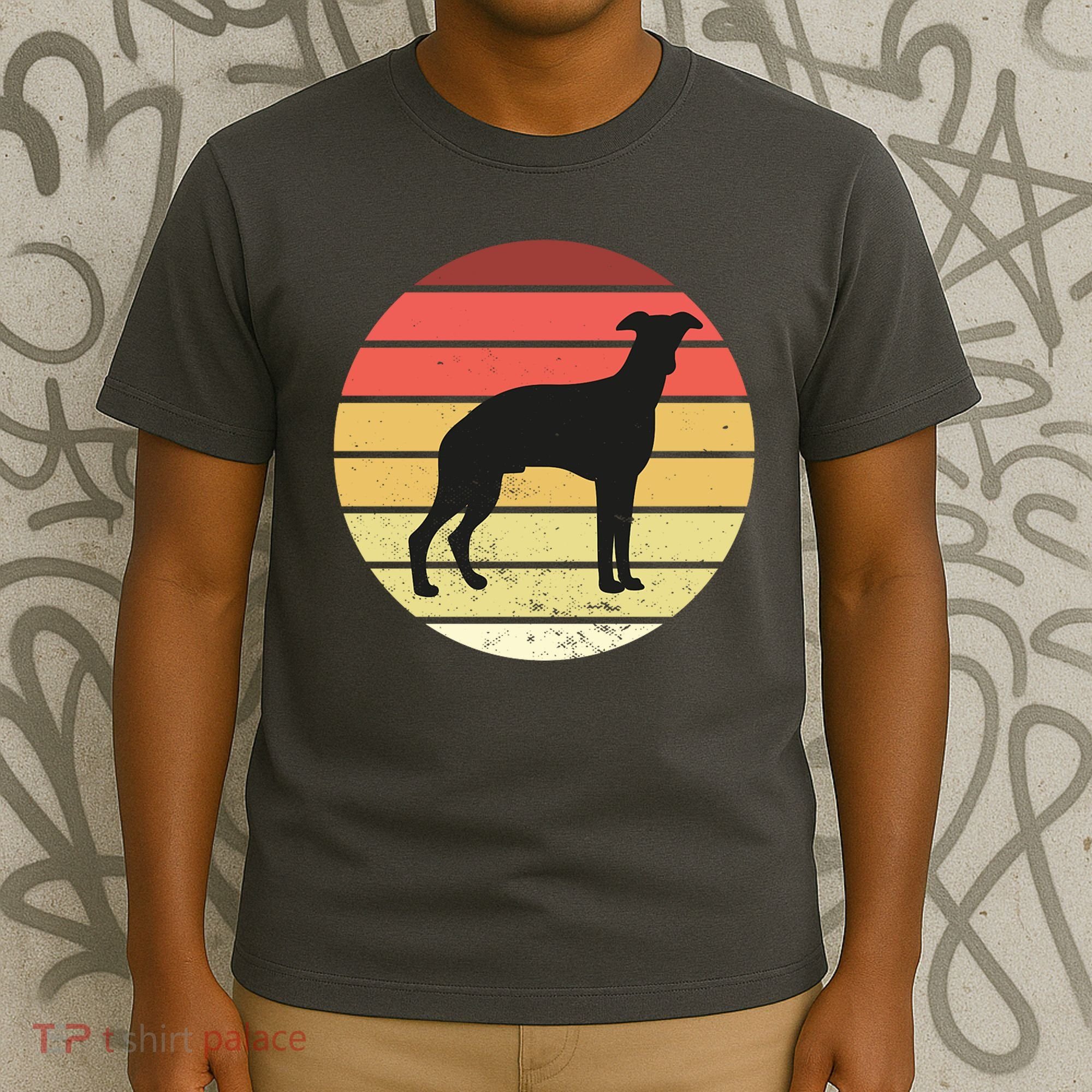 Retro Sunset Dog Lover T-Shirt