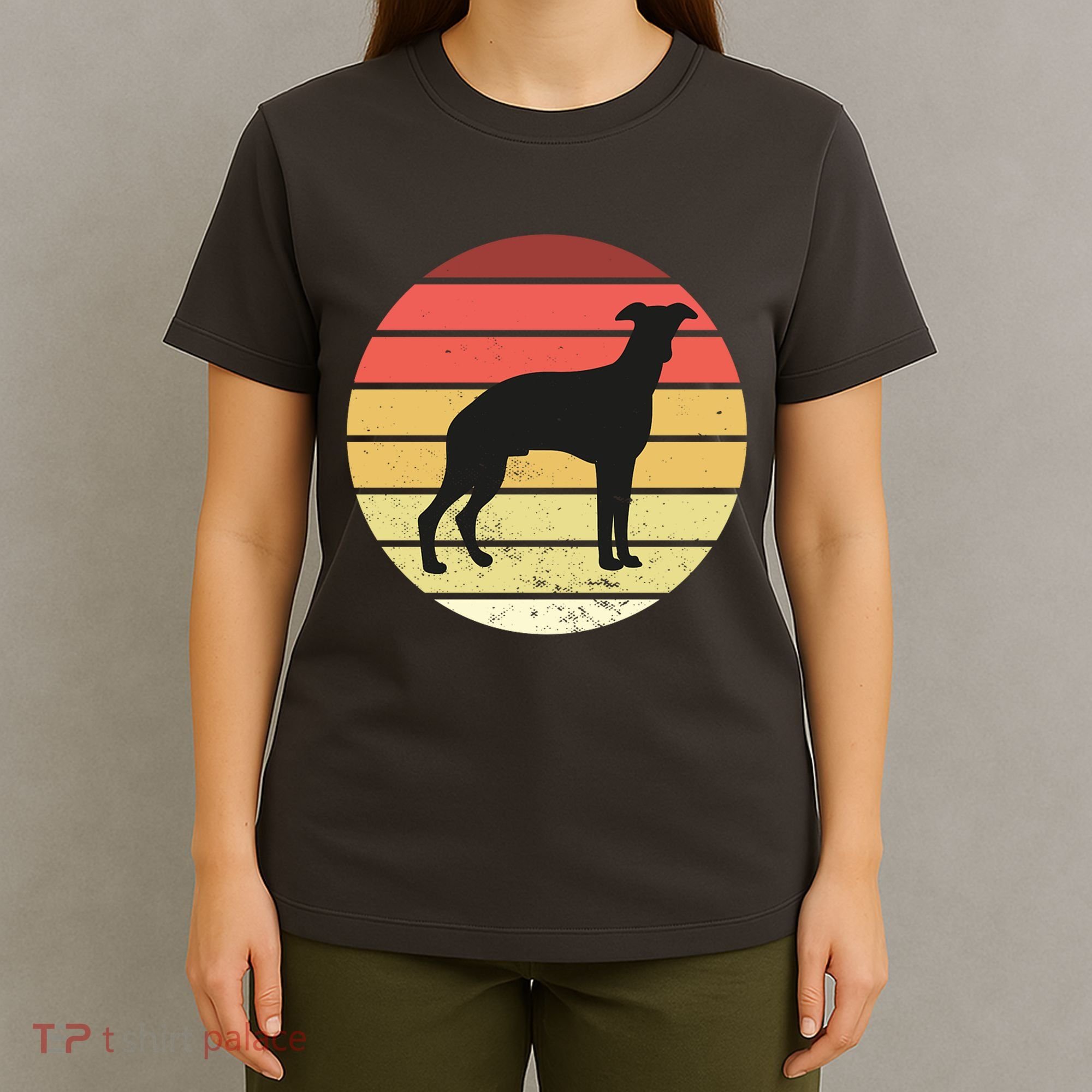 Retro Sunset Dog Lover T-Shirt