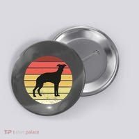Retro Sunset Dog Lover Button thumb 0
