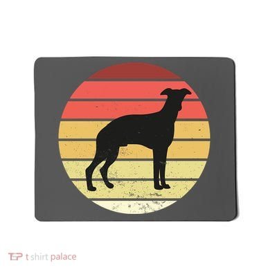 Retro Sunset Dog Lover Mousepad