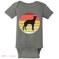 Retro Sunset Dog Lover Baby Bodysuit thumb 0