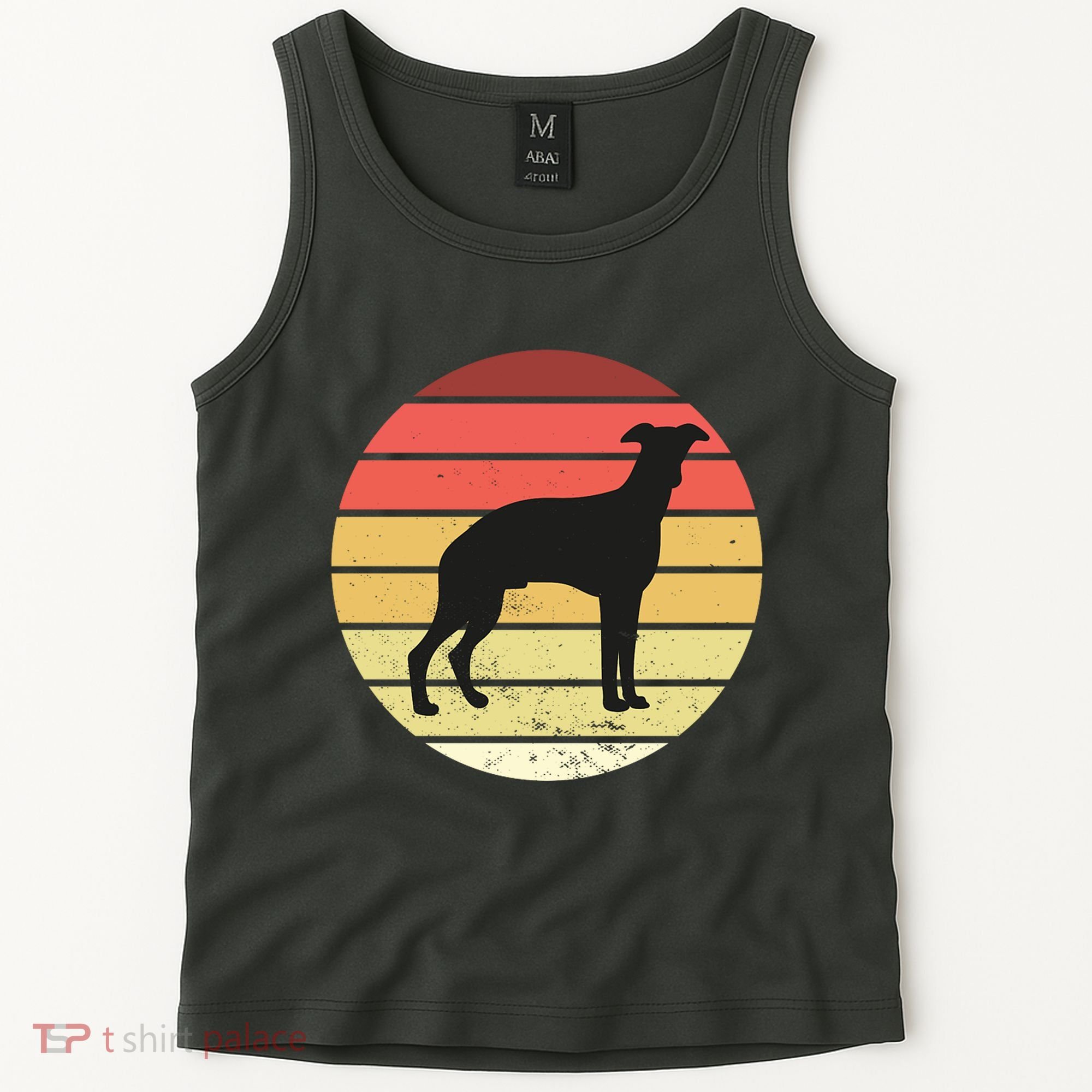 Retro Sunset Dog Lover Tank Top