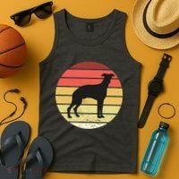 Retro Sunset Dog Lover Tank Top thumb 4