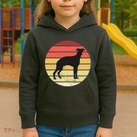 Retro Sunset Dog Lover Kids Hoodie thumb 3