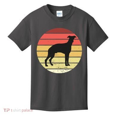 Retro Sunset Dog Lover Kids T-Shirt